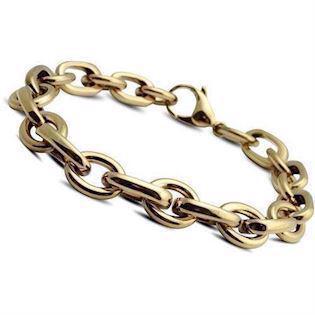 Gold plated steel chain bracelet from Christina Collect, 21 cm
